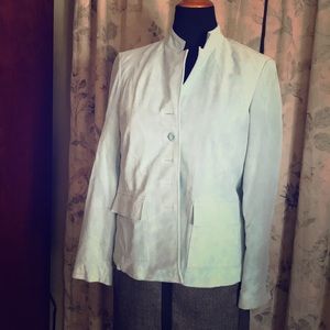 Light blue suede jacket